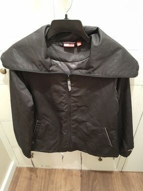 Puma Black Jacket with Subtle Patterning